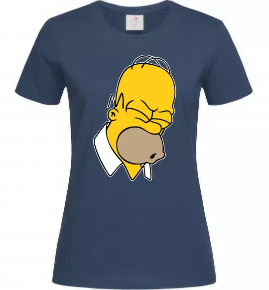 Женская футболка Гомер Сімпсон Doh Темно-синий фото