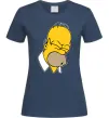 Женская футболка Гомер Сімпсон Doh Темно-синий фото
