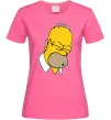 Женская футболка Гомер Сімпсон Doh Ярко-розовый фото