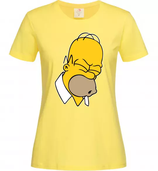 Женская футболка Гомер Сімпсон Doh Лимонный фото