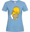 Женская футболка Гомер Сімпсон Doh Голубой фото
