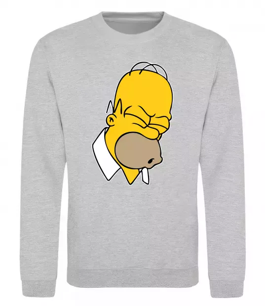 Свитшот Гомер Сімпсон Doh Серый меланж фото