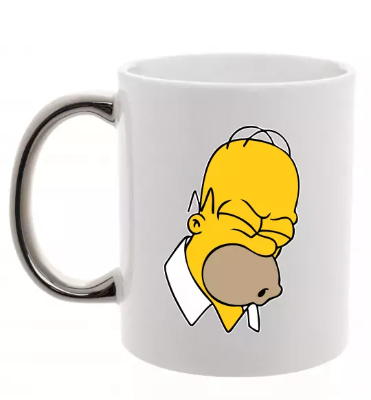 Чашка с цветной ручкой Гомер Сімпсон Doh Серебро фото