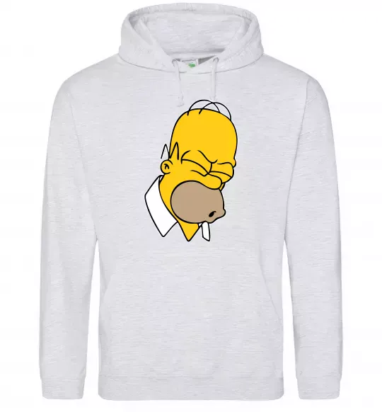 Женская толстовка (худи) Гомер Сімпсон Doh Серый меланж фото