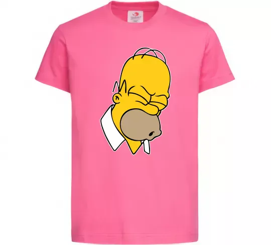 Детская футболка Гомер Сімпсон Doh Ярко-розовый фото