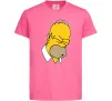 Детская футболка Гомер Сімпсон Doh Ярко-розовый фото