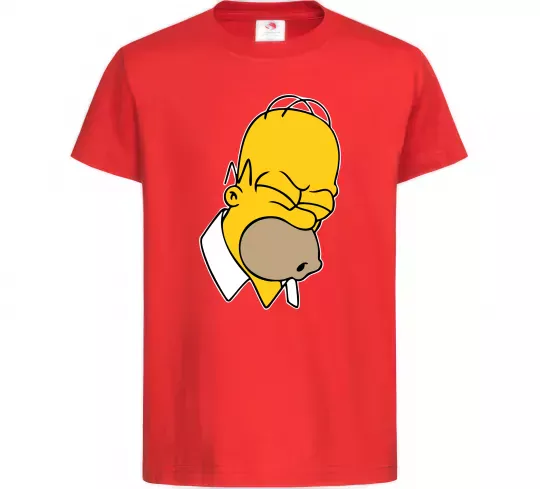 Детская футболка Гомер Сімпсон Doh Красный фото