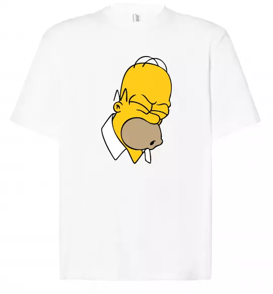 Футболка Оверсайз Гомер Сімпсон Doh Белый фото