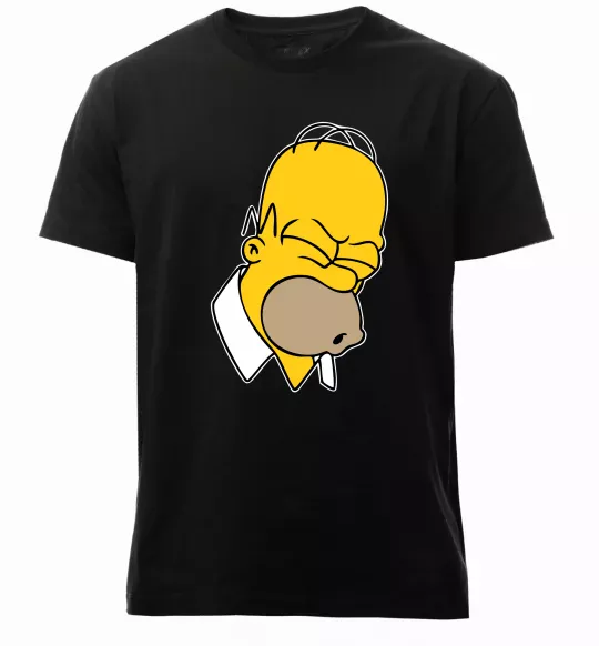 Мужская премиум футболка Гомер Сімпсон Doh Черный фото