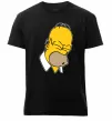 Мужская премиум футболка Гомер Сімпсон Doh Черный фото