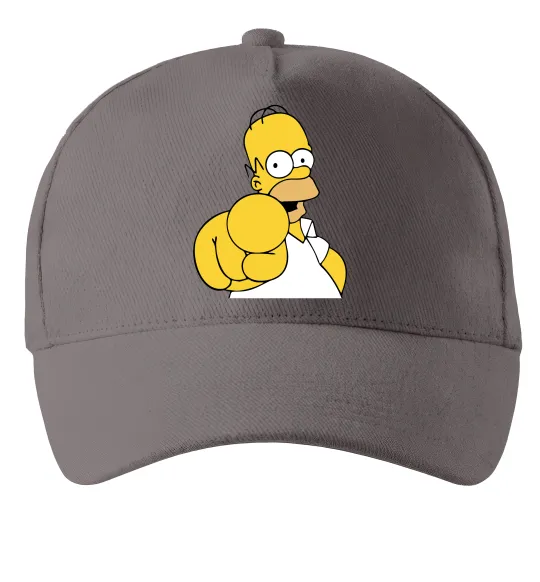 Кепка Гомер Сімпсон показує пальцем Сірий фото