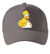 Кепка Гомер Сімпсон показує пальцем Сірий фото