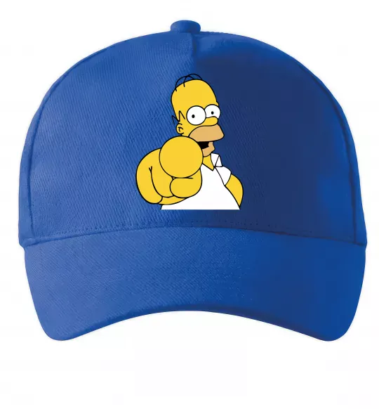 Кепка Гомер Сімпсон показує пальцем Ярко-синий фото