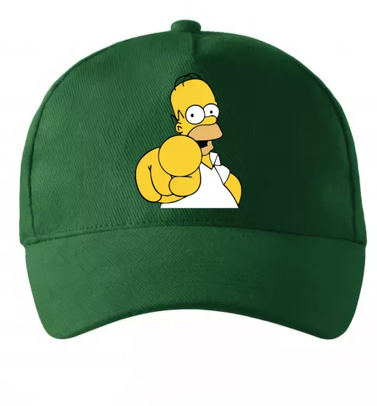 Кепка Гомер Сімпсон показує пальцем Темно-зеленый фото