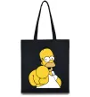Эко-сумка Гомер Сімпсон показує пальцем Черный фото