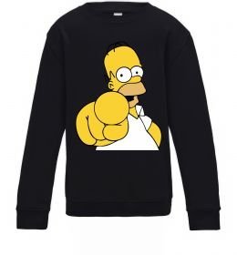 Дитячий світшот Гомер Сімпсон показує пальцем Дитячий світшот Гомер Сімпсон показує пальцем