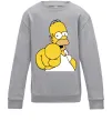Дитячий світшот Гомер Сімпсон показує пальцем Сірий меланж фото