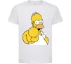Детская футболка Гомер Сімпсон показує пальцем Белый фото