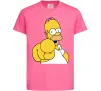 Детская футболка Гомер Сімпсон показує пальцем Ярко-розовый фото
