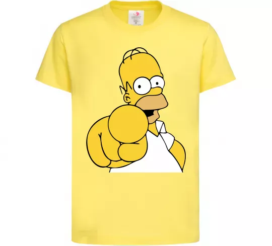 Детская футболка Гомер Сімпсон показує пальцем Лимонный фото