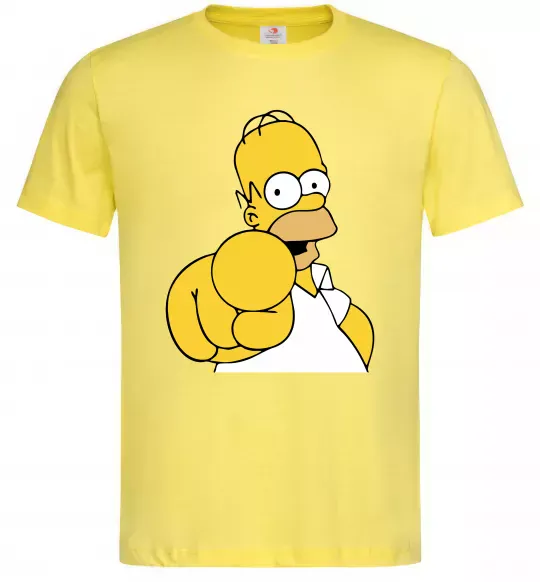 Чоловіча футболка Гомер Сімпсон показує пальцем Лимонний фото