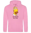 Чоловіча толстовка (худі) No brain, no pain Simpsons Рожевий фото