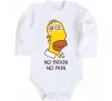 Детский боди No brain, no pain Simpsons Белый фото