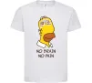 Дитяча футболка No brain, no pain Simpsons Білий фото
