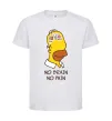 Дитяча футболка No brain, no pain Simpsons Білий фото
