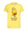 Дитяча футболка No brain, no pain Simpsons Лимонний фото