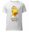 Чоловіча преміум футболка No brain, no pain Simpsons Білий фото