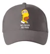 Кепка No brain, no pain Simpsons Серый фото