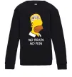 Дитячий світшот No brain, no pain Simpsons Чорний фото