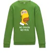 Дитячий світшот No brain, no pain Simpsons Лаймовий фото
