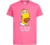 Дитяча футболка No brain, no pain Simpsons Яскраво-рожевий фото