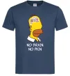 Чоловіча футболка No brain, no pain Simpsons Темно-синій фото