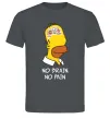 Чоловіча футболка No brain, no pain Simpsons Графіт фото
