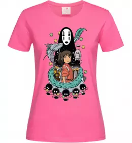 Жіноча футболка Віднесені примарами, колір - яскраво-рожевий, розмір - XL Яскраво-рожевий фото