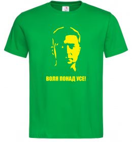 Чоловіча футболка Воля понад усе Зеленський, колір - зелений, розмір - М