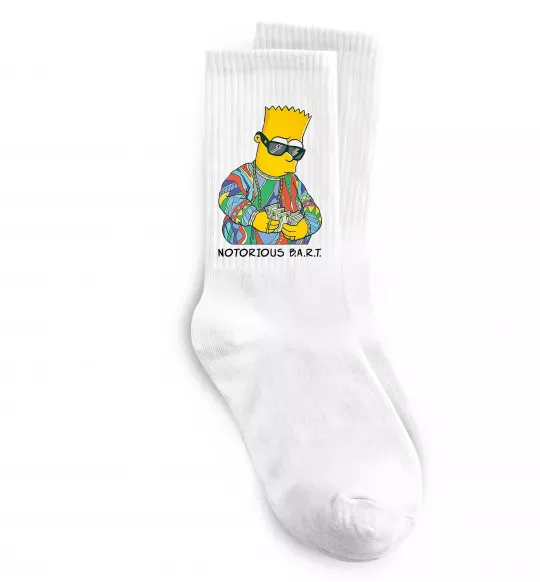 Шкарпетки Notorious Bart Білий фото