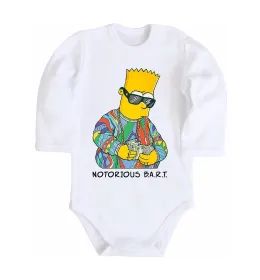Детский боди Notorious Bart Белый фото