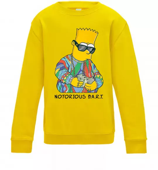 Детский Свитшот Notorious Bart Солнечно желтый фото