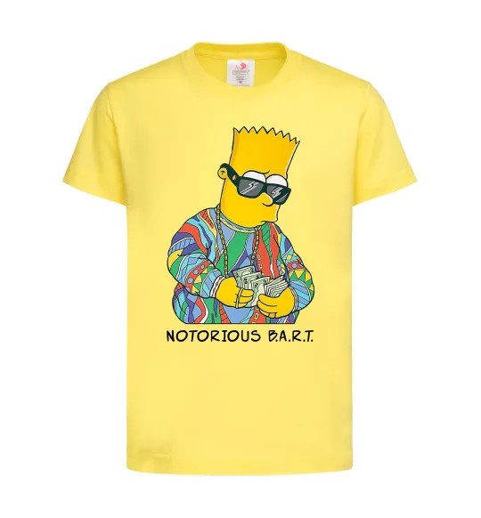 Детская футболка Notorious Bart Лимонный фото