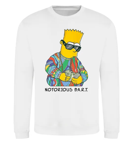 Свитшот Notorious Bart Белый фото