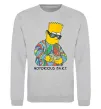 Свитшот Notorious Bart Серый меланж фото
