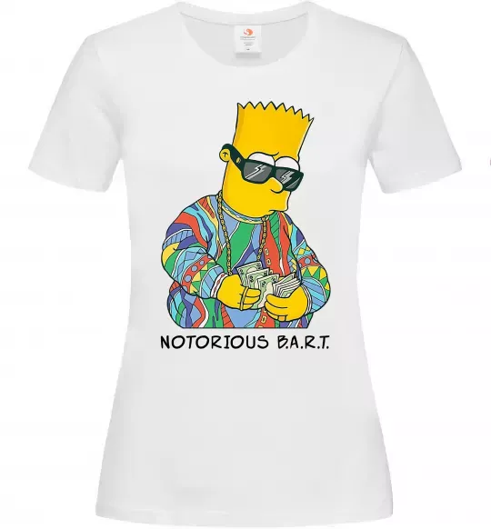 Женская футболка Notorious Bart Белый фото