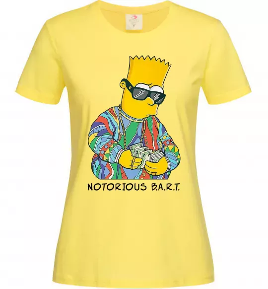 Женская футболка Notorious Bart Лимонный фото