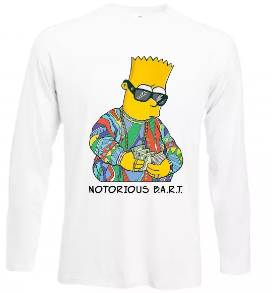 Лонгслів Notorious Bart Білий фото