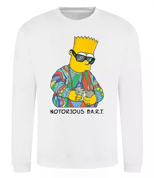Світшот Notorious Bart Білий фото