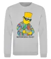 Світшот Notorious Bart Сірий меланж фото